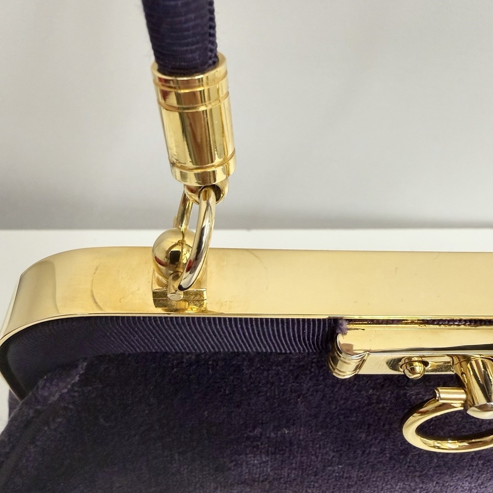 Vintage Roberta di Camerino Bag Purse Purple Velvet Rare Design Color & Style - Picture 14 of 15